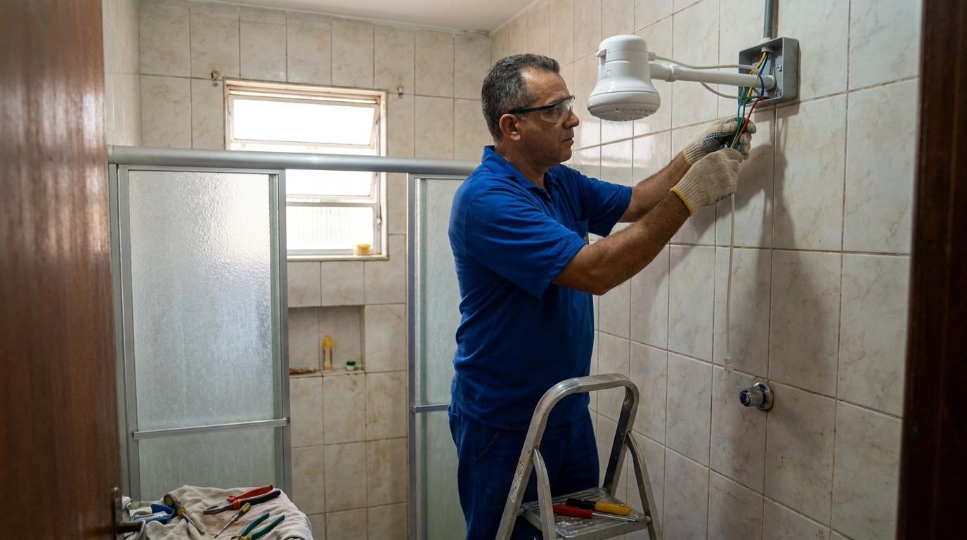 Substituição de Chuveiro Antigo em Manaus‑AM